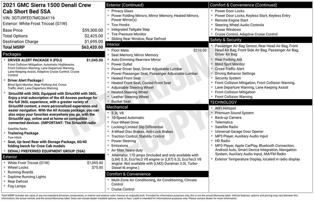 Certified 2021 GMC Sierra 1500 Denali w/ Driver Alert Package II AWD/4WD image 2