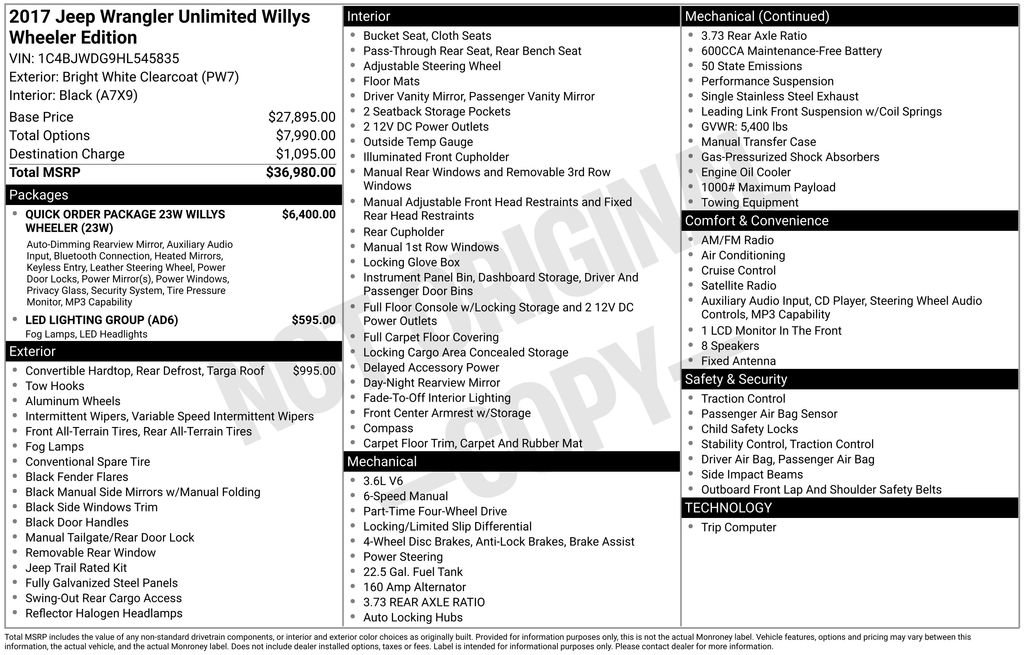 Used 2017 Jeep Wrangler Unlimited Sport image 47