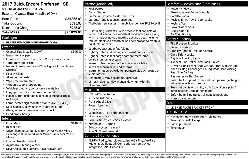 Used 2017 Buick Encore Preferred image 2