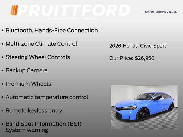 Used 2026 Honda Civic Sport image 6