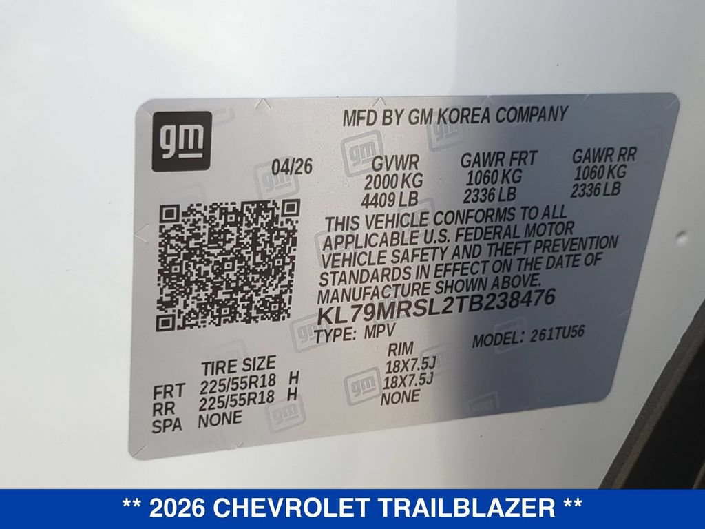 New 2026 Chevrolet TrailBlazer LT w/ Midnight Edition AWD/4WD image 24