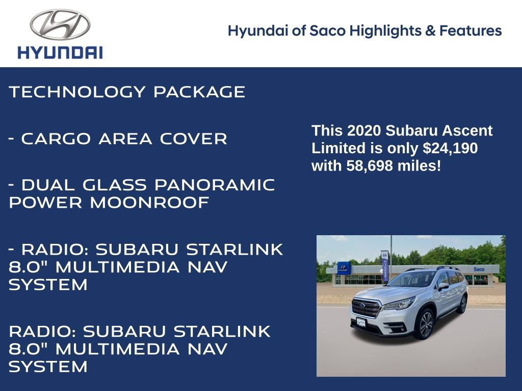 Used 2020 Subaru Ascent Limited w/ Technology Package image 4