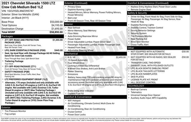 Used 2021 Chevrolet Silverado 1500 LTZ AWD/4WD image 24