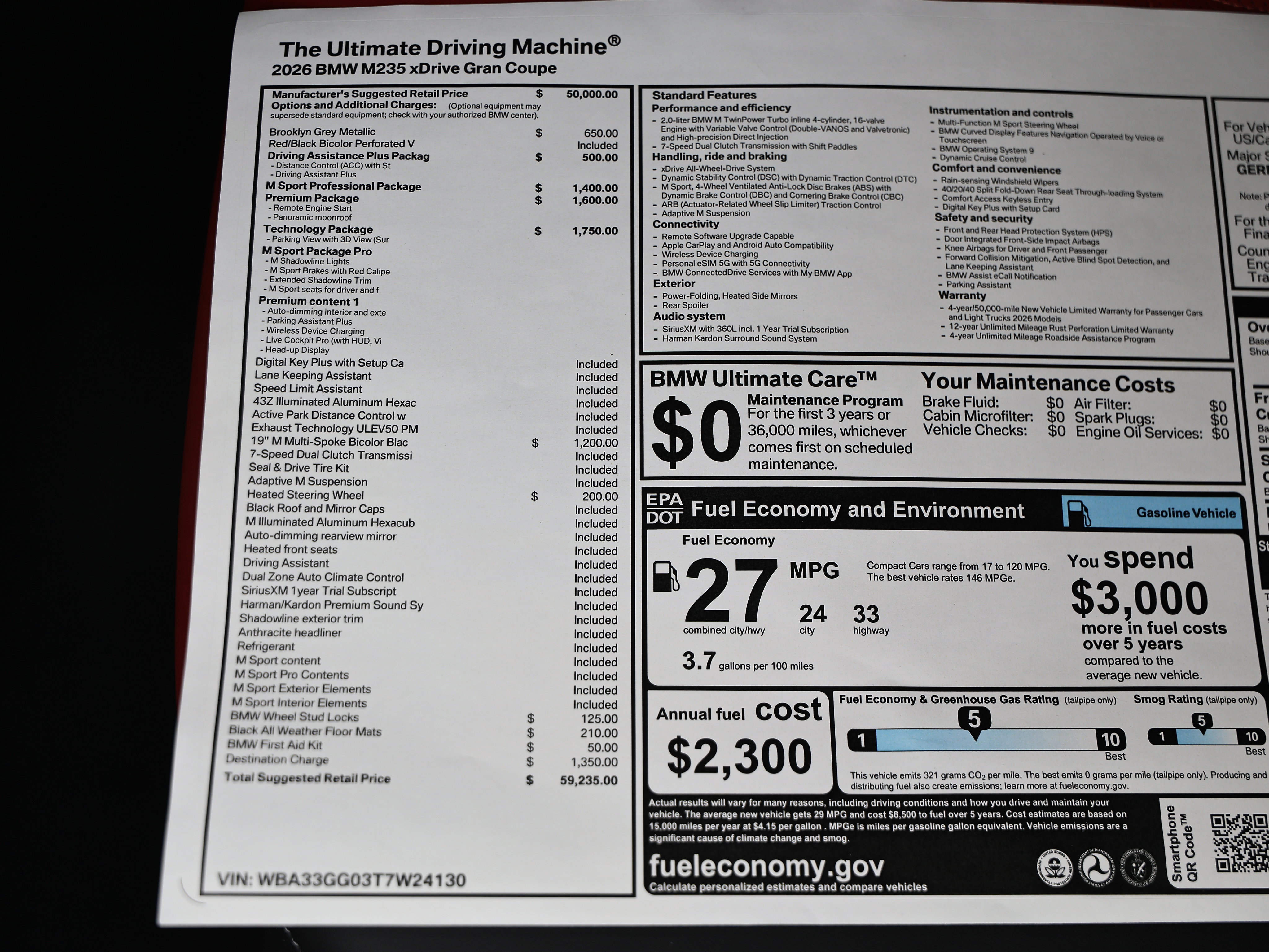 New 2026 BMW M235i xDrive w/ Technology Package AWD/4WD image 25