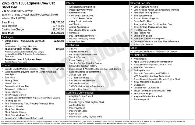 New 2026 RAM 1500 Express AWD/4WD image 5