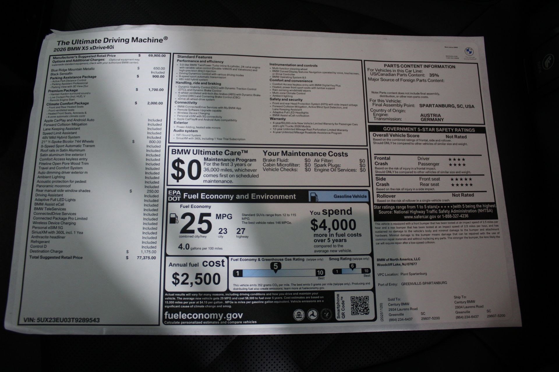 New 2026 BMW X5 xDrive40i w/ Climate Comfort Package AWD/4WD image 20