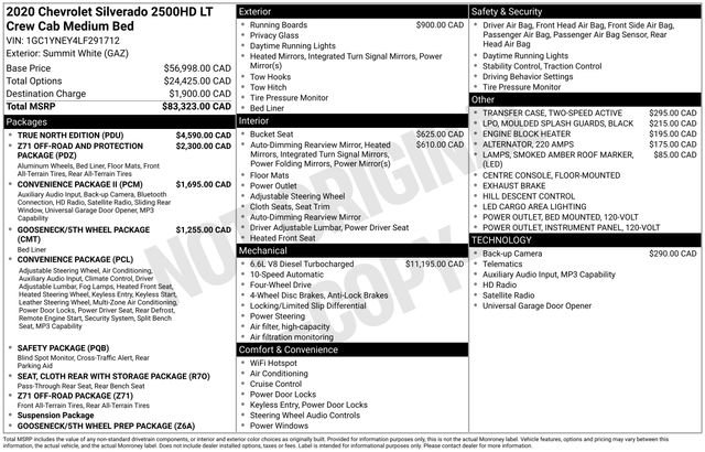 Used 2020 Chevrolet Silverado 2500 LT w/ True North Edition AWD/4WD image 23