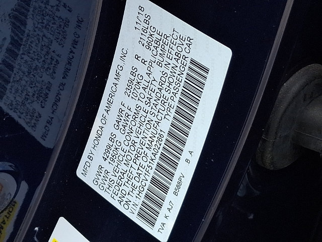 Certified 2019 Honda Accord EX-L image 31