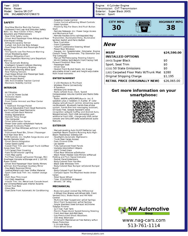 Used 2025 Nissan Sentra SR image 2