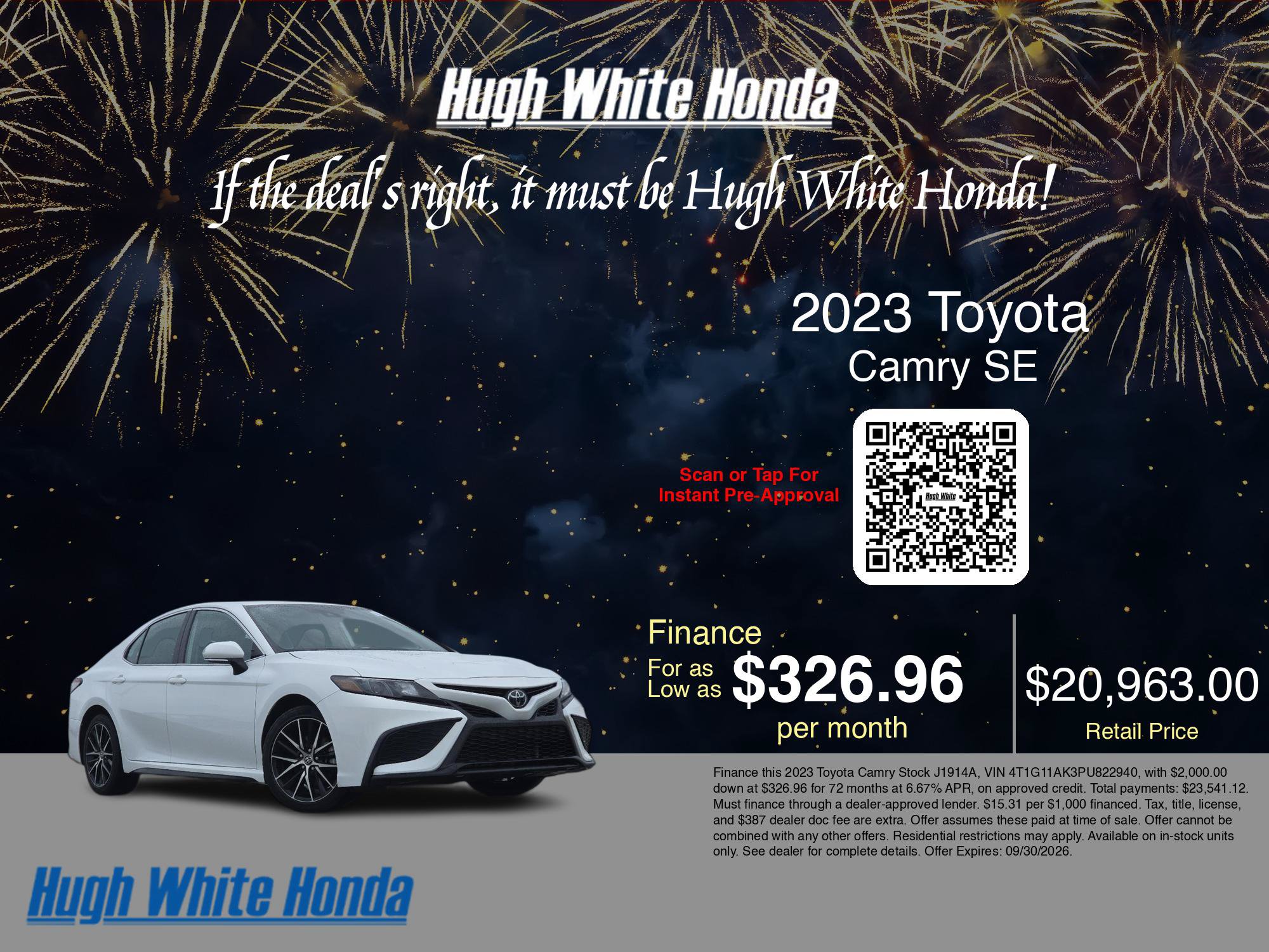 Used 2023 Toyota Camry SE FWD image 32