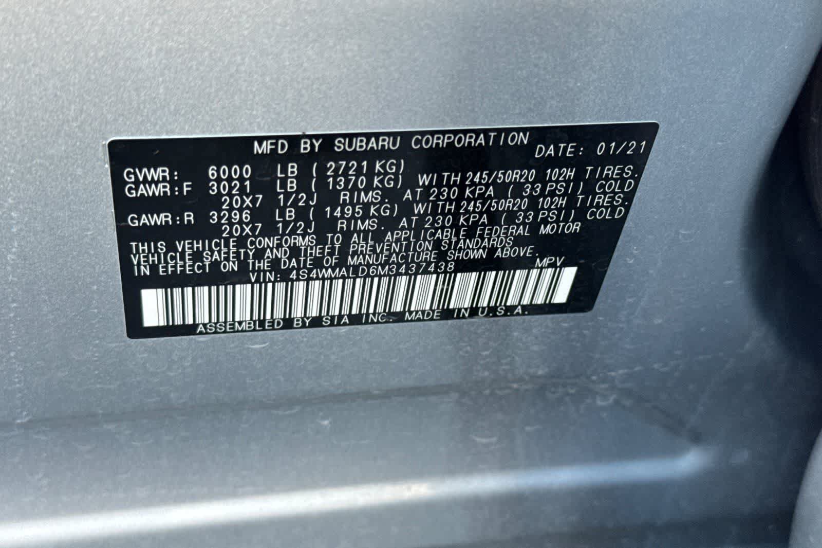 Used 2021 Subaru Ascent Limited w/ Technology Package AWD/4WD image 33