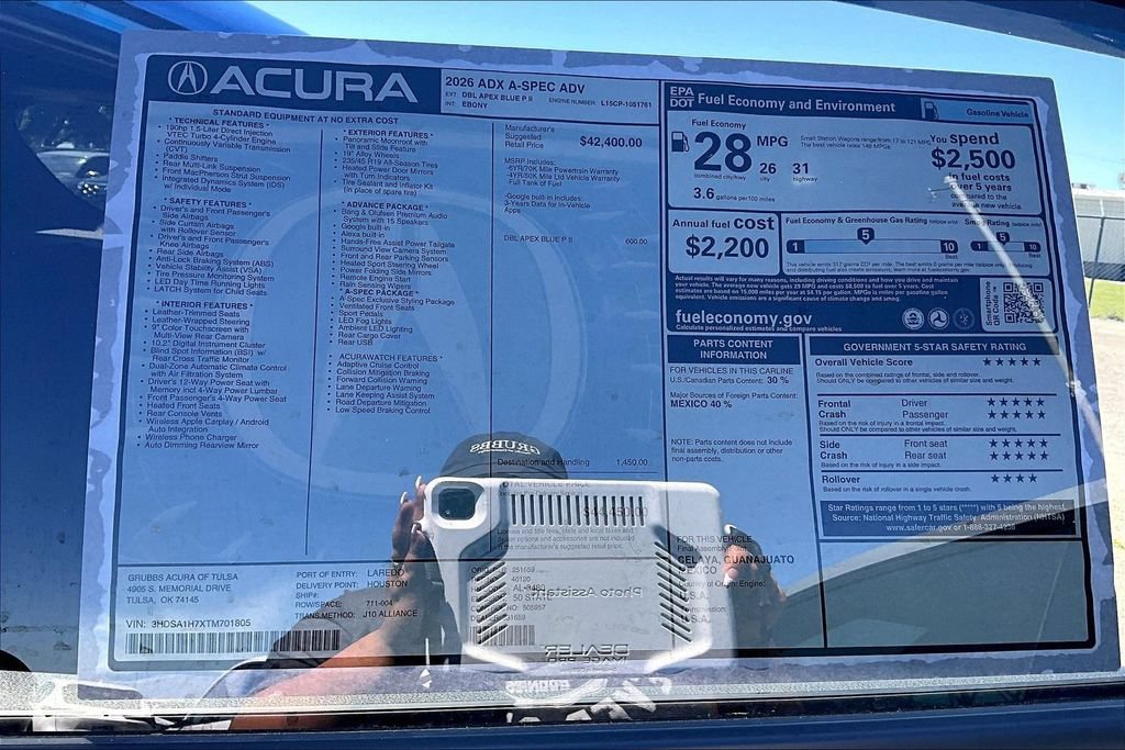 New 2026 Acura ADX A-Spec FWD image 29