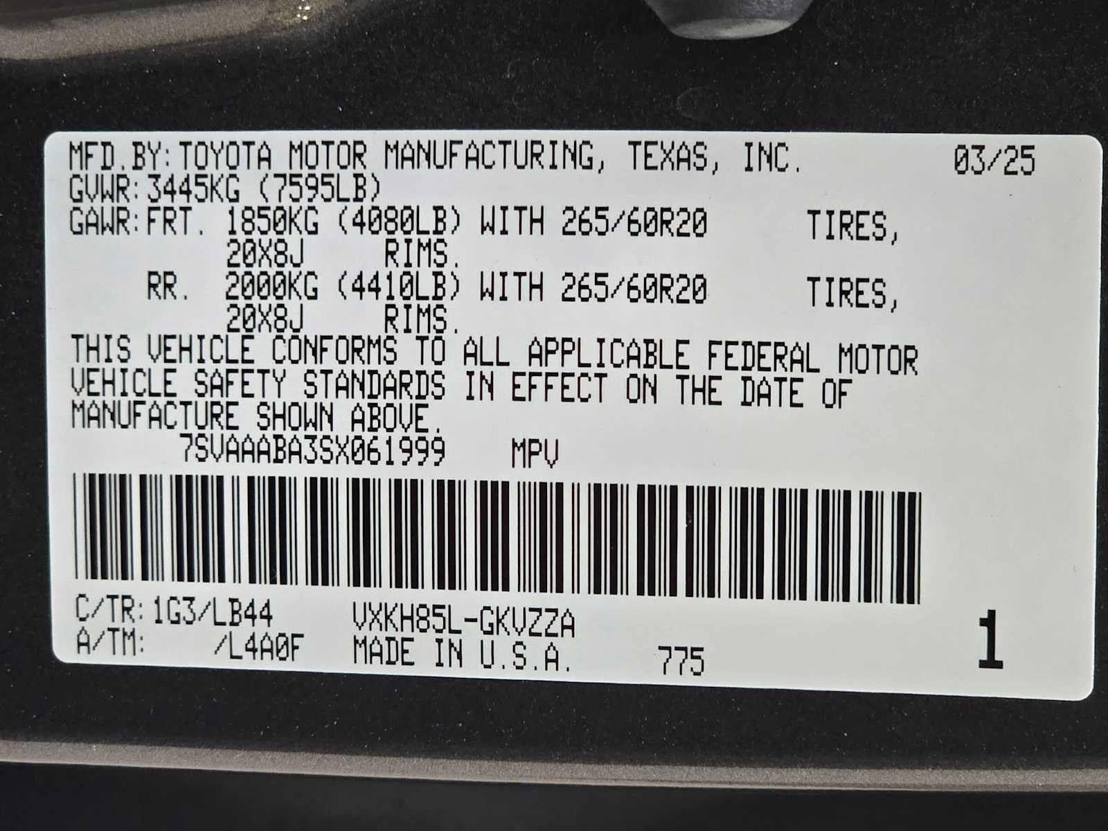 Certified 2025 Toyota Sequoia 1794 Edition AWD/4WD image 33