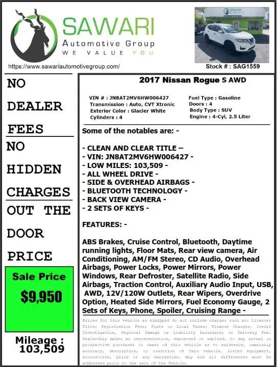 Used 2017 Nissan Rogue S AWD/4WD image 28
