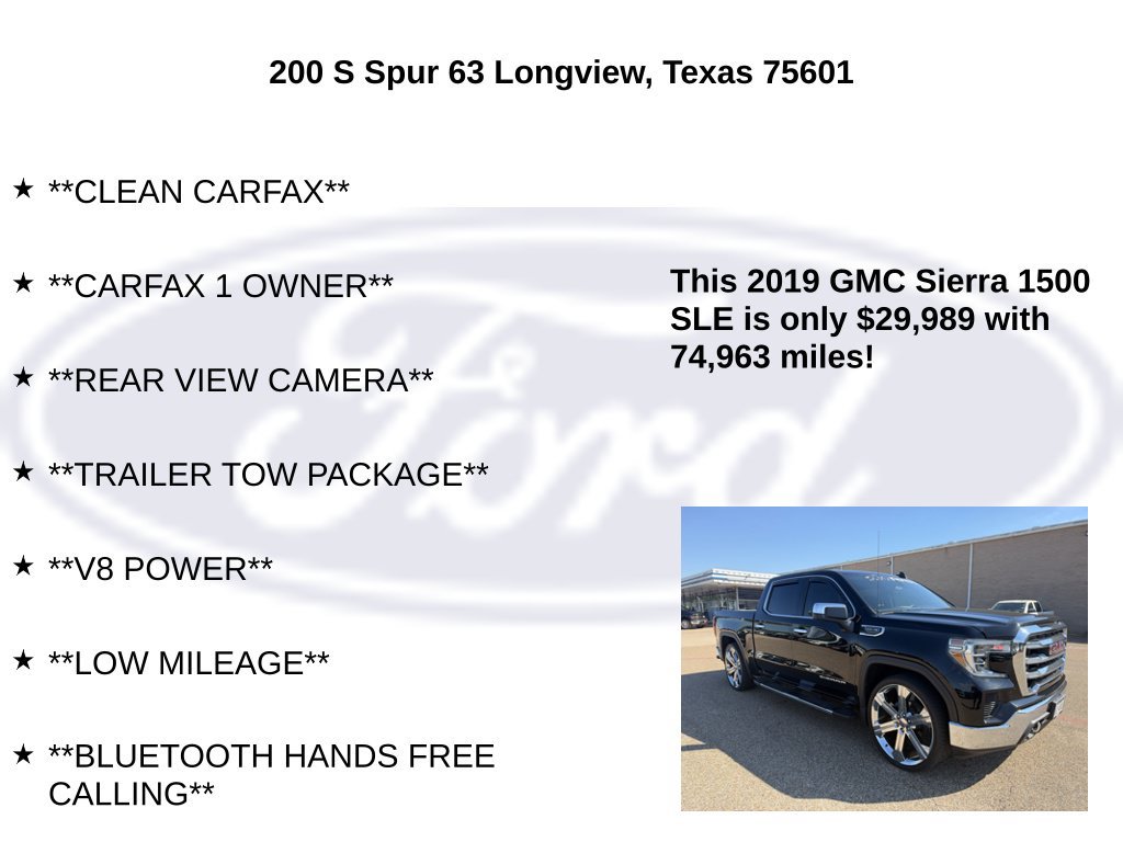 Used 2019 GMC Sierra 1500 SLE w/ SLE Value Package RWD image 5