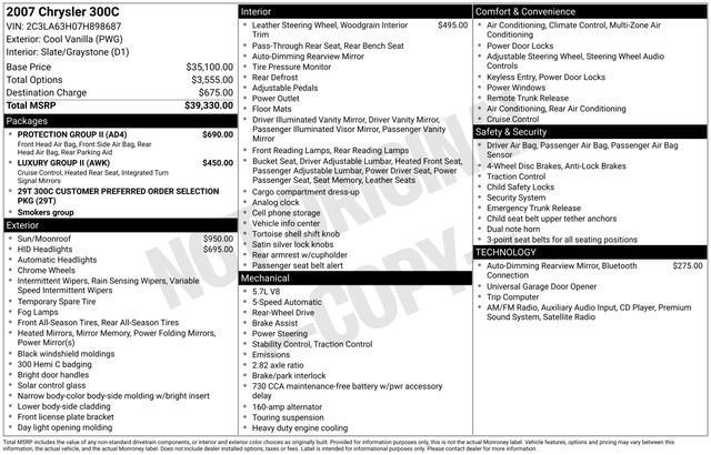 Used 2007 Chrysler 300 C w/ Protection Group II image 34