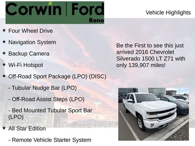 Used 2016 Chevrolet Silverado 1500 LT w/ All Star Edition AWD/4WD image 4
