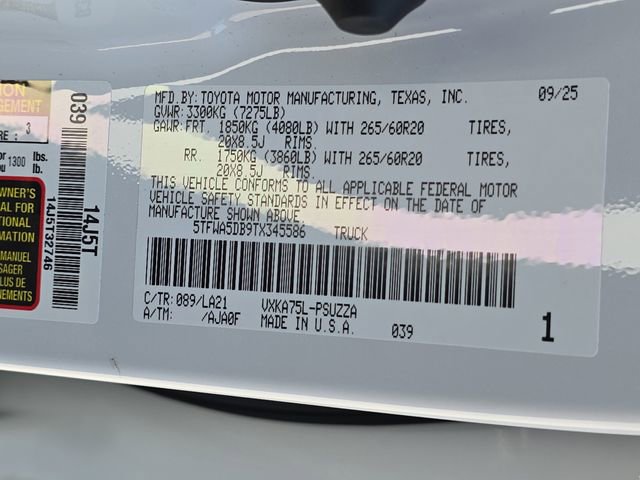 New 2026 Toyota Tundra Limited image 35