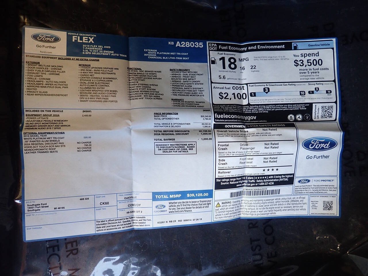 Used 2019 Ford Flex SEL w/ Equipment Group 202A AWD/4WD image 25
