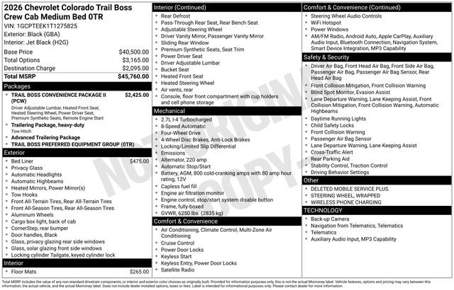 New 2026 Chevrolet Colorado Trail Boss AWD/4WD image 4