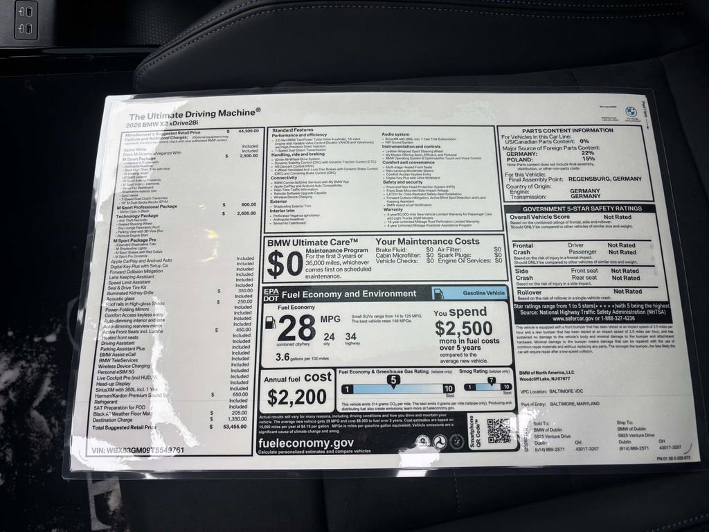 New 2026 BMW X2 xDrive28i w/ Technology Package image 33