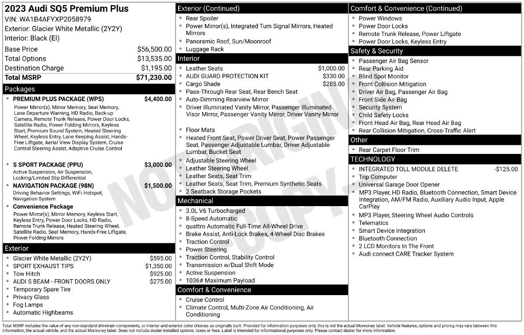Certified 2023 Audi SQ5 Premium Plus w/ Premium Plus Package AWD/4WD image 43