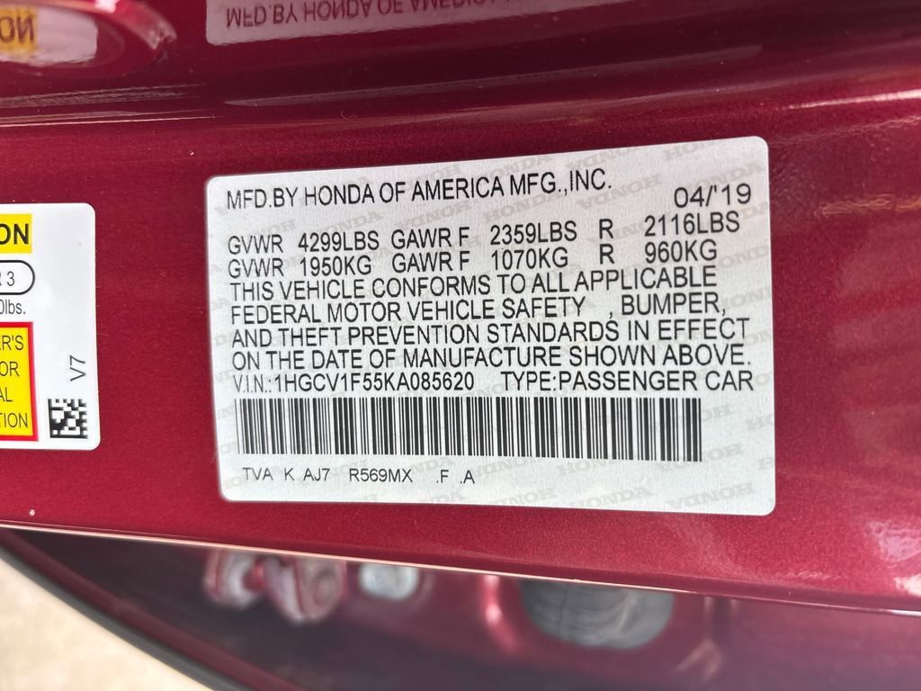 Certified 2019 Honda Accord EX-L image 33