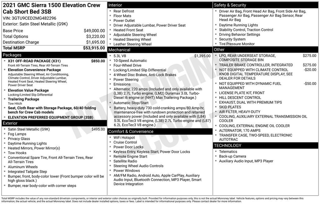 Certified 2021 GMC Sierra 1500 Elevation w/ X31 Off-Road Package image 4