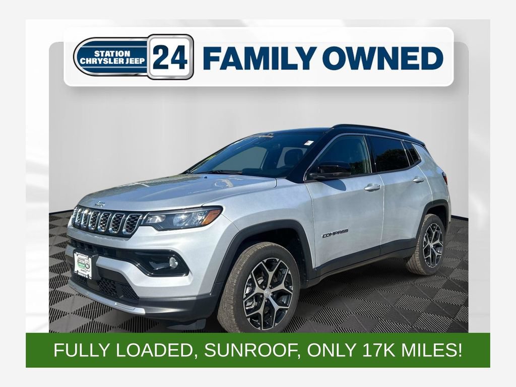 Certified 2024 Jeep Compass Limited w/ Sun and Sound Group AWD/4WD 360° Tour