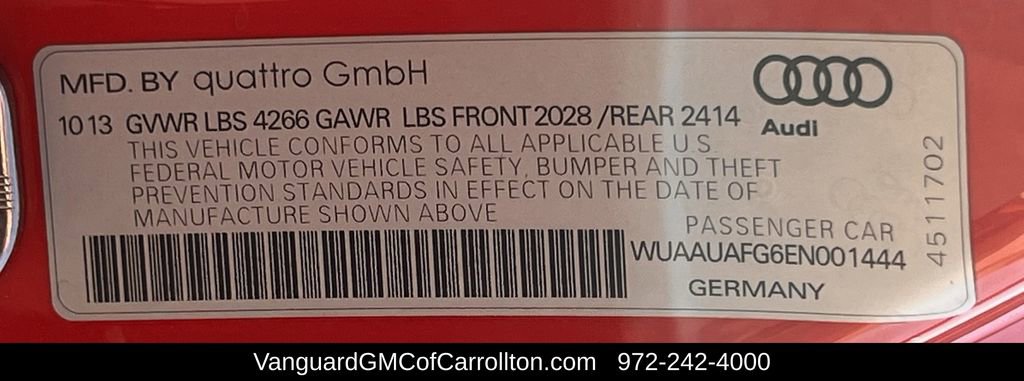 Used 2014 Audi R8 V8 w/ Convenience Package image 33