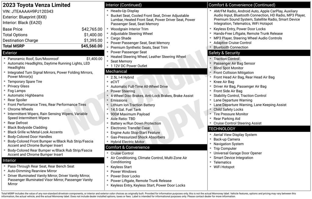 Used 2023 Toyota Venza Limited image 5