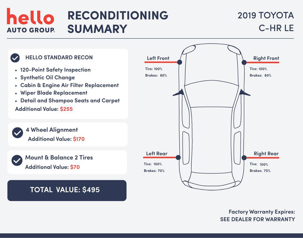 Used 2019 Toyota C-HR LE image 3