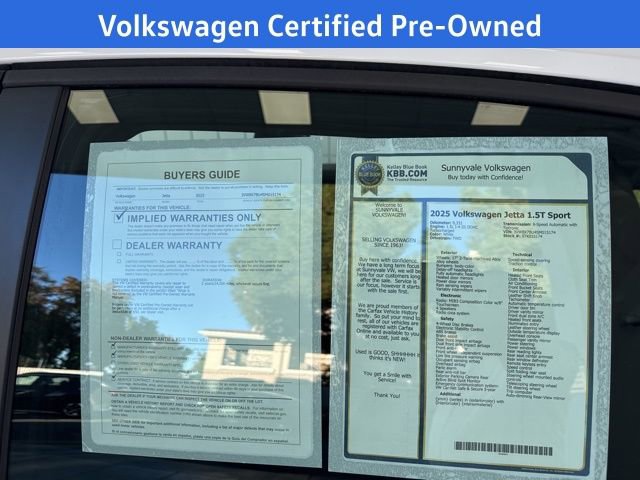 Certified 2025 Volkswagen Jetta Sport image 10