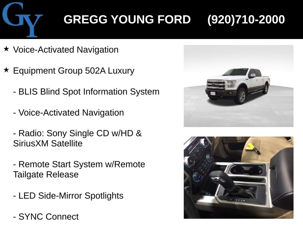 Used 2017 Ford F150 Lariat w/ Equipment Group 502A Luxury image 7