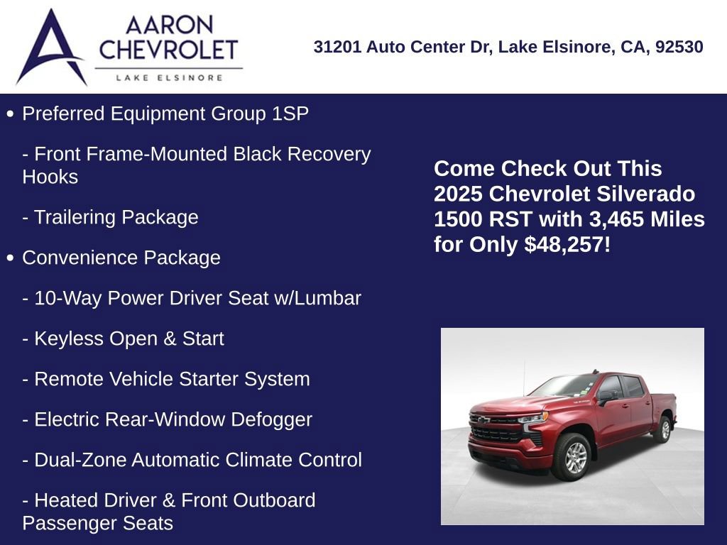 Used 2025 Chevrolet Silverado 1500 RST w/ LPO, Liner Protection Package image 20