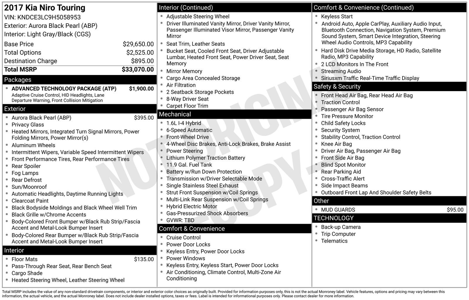 Used 2017 Kia Niro Touring w/ Advanced Technology Package image 17