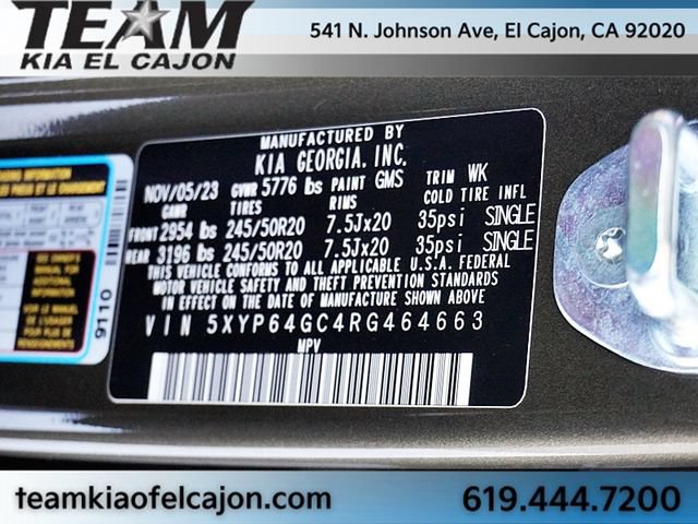 Certified 2024 Kia Telluride S w/ S Sunroof Package FWD image 36