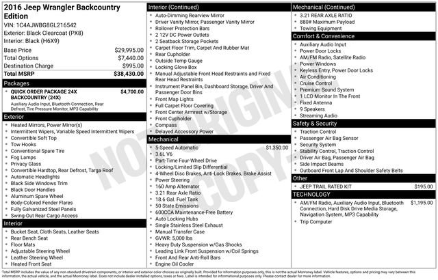 Used 2016 Jeep Wrangler Sahara image 22