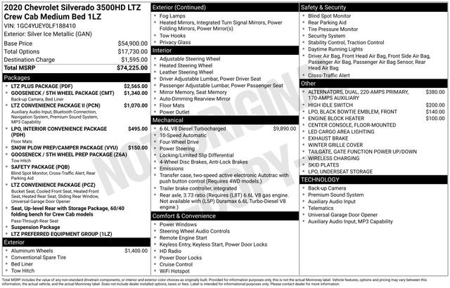 Used 2020 Chevrolet Silverado 3500 LTZ w/ LTZ Plus Package image 34