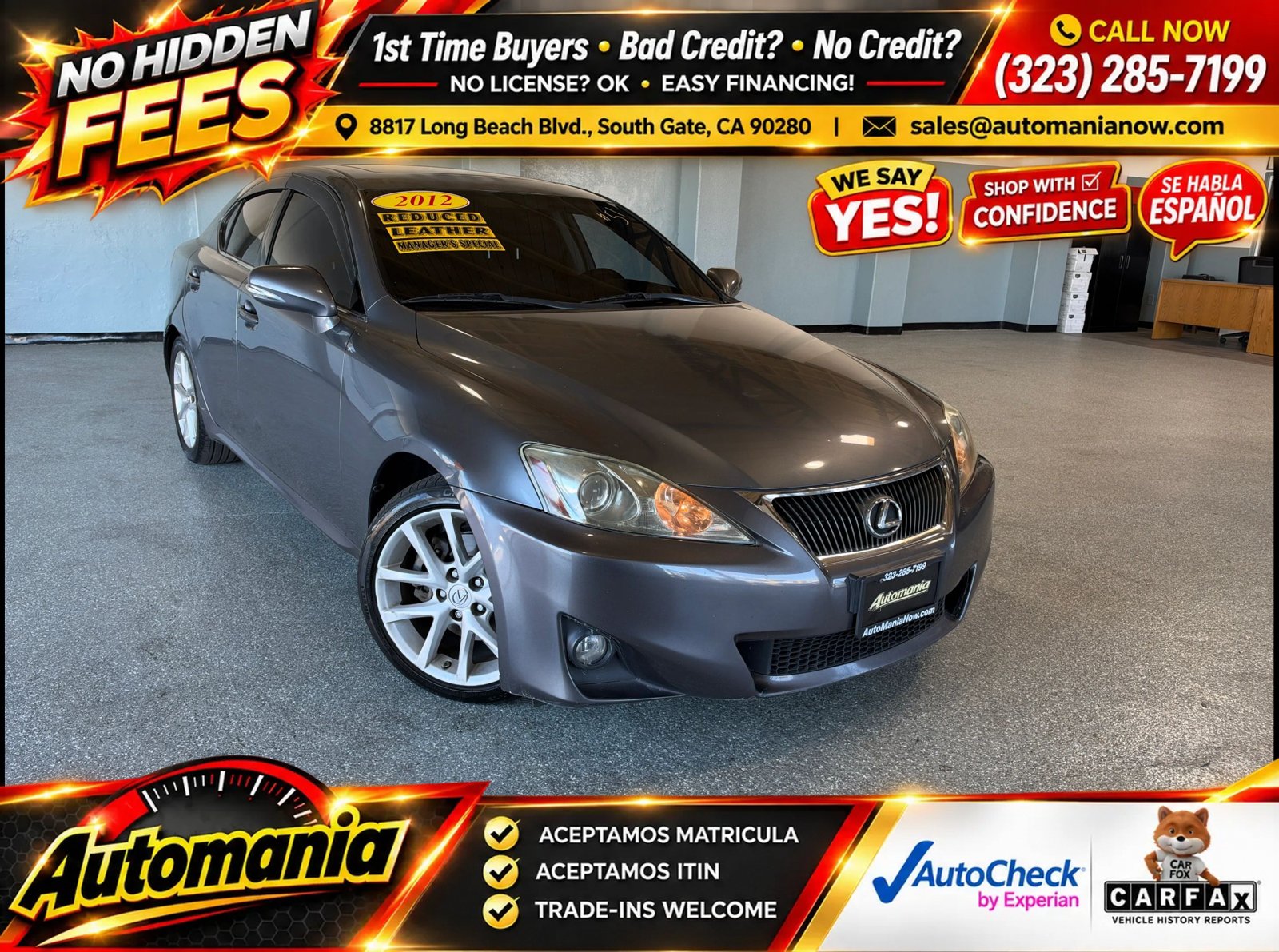 Used 2012 Lexus IS 250 w/ Premium Pkg Value Edition RWD image 1