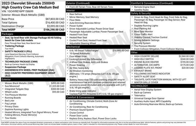 Used 2023 Chevrolet Silverado 2500 High Country AWD/4WD image 20