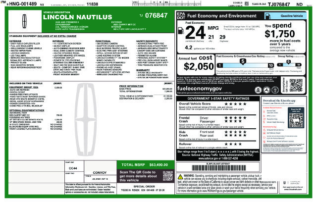 New 2026 Lincoln Nautilus Premier w/ Equipment Group 102A AWD/4WD image 4