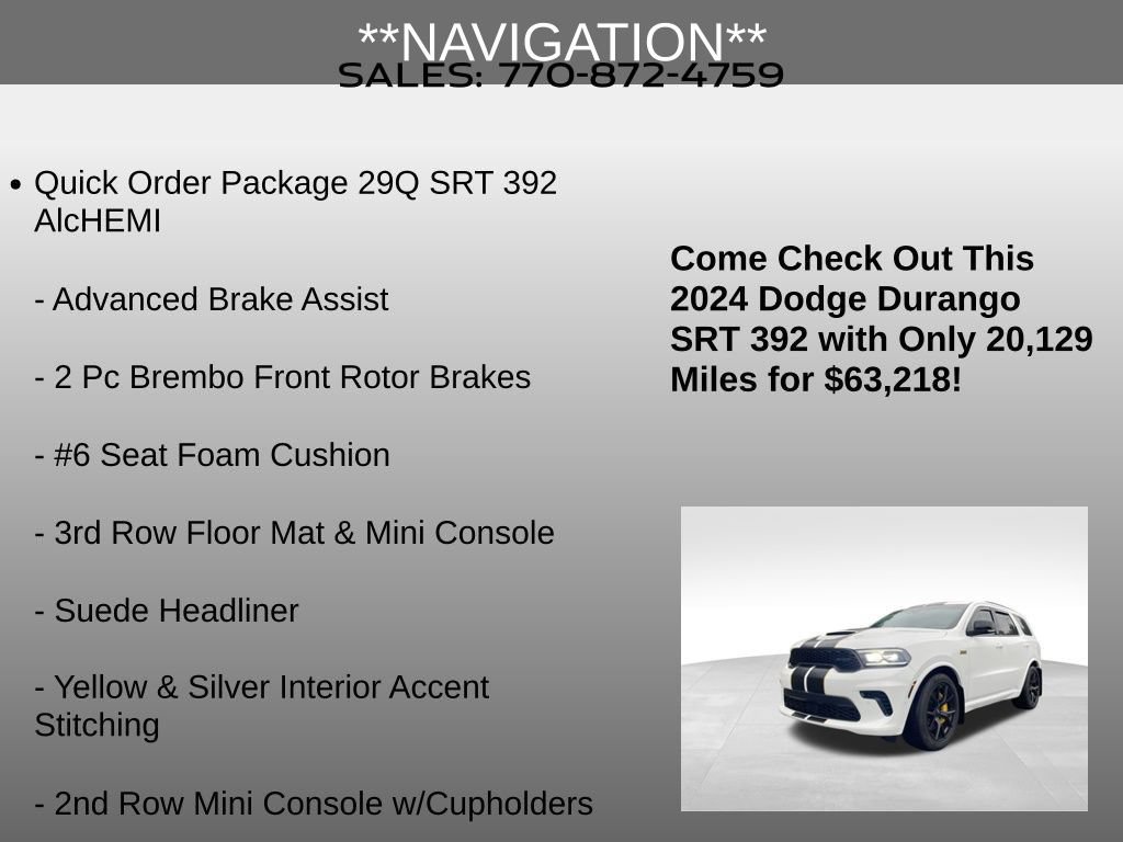 Used 2024 Dodge Durango SRT AWD/4WD image 6