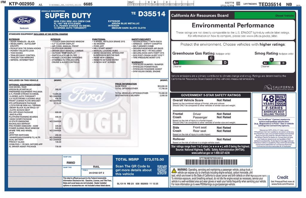 New 2026 Ford F250 XL w/ STX Appearance Package AWD/4WD image 4