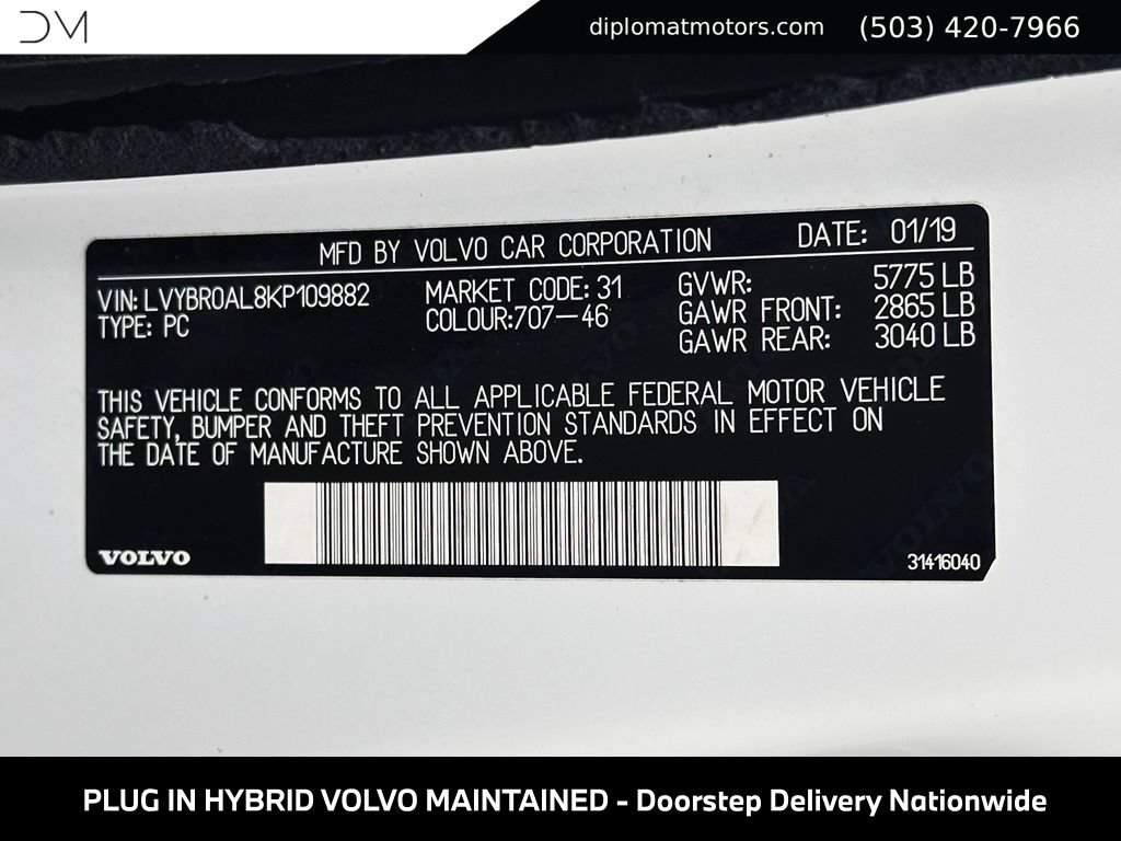 Used 2019 Volvo S90 T8 Inscription w/ Advanced Package AWD/4WD image 54