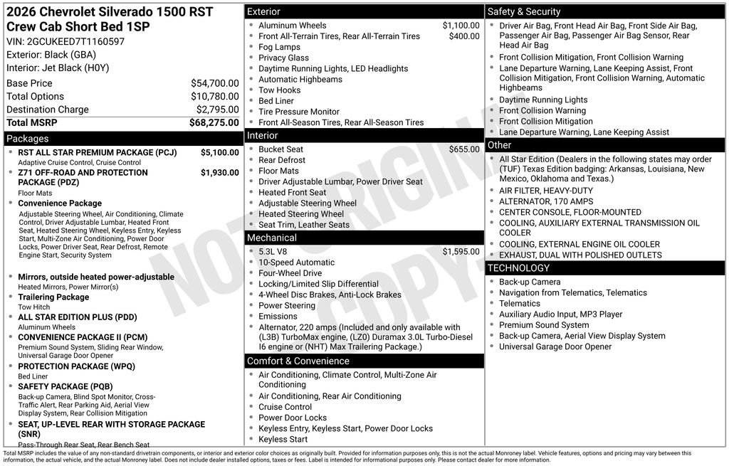New 2026 Chevrolet Silverado 1500 RST w/ RST All Star Premium Package image 31