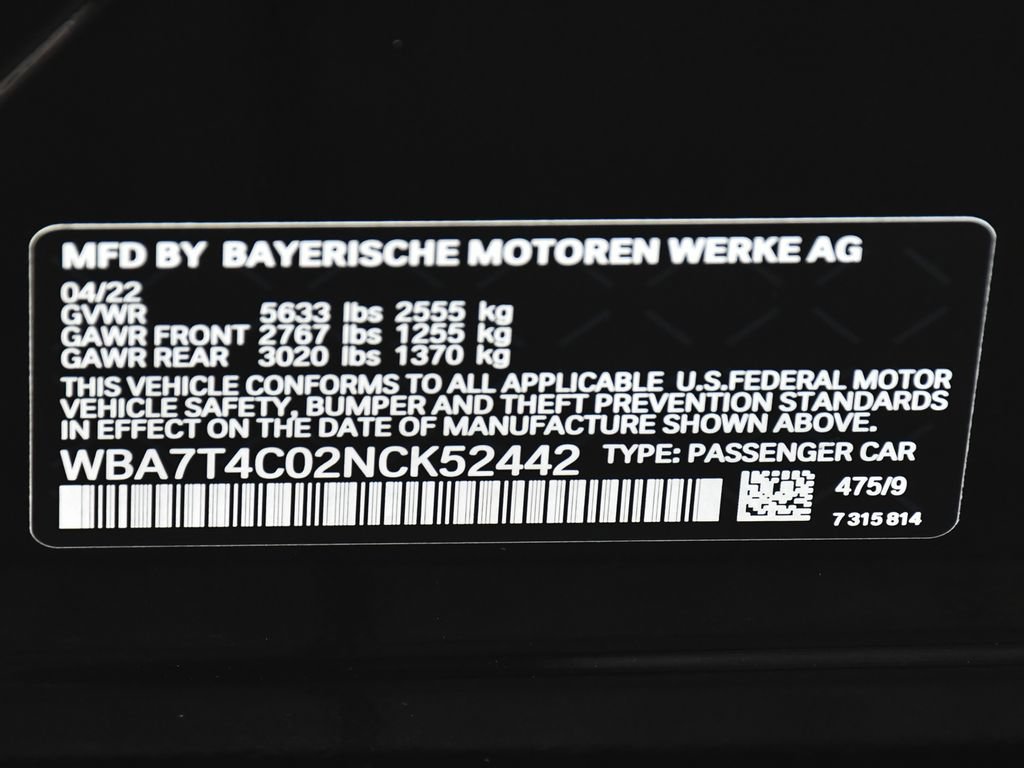 Used 2022 BMW 740i xDrive w/ M Sport Package AWD/4WD image 22