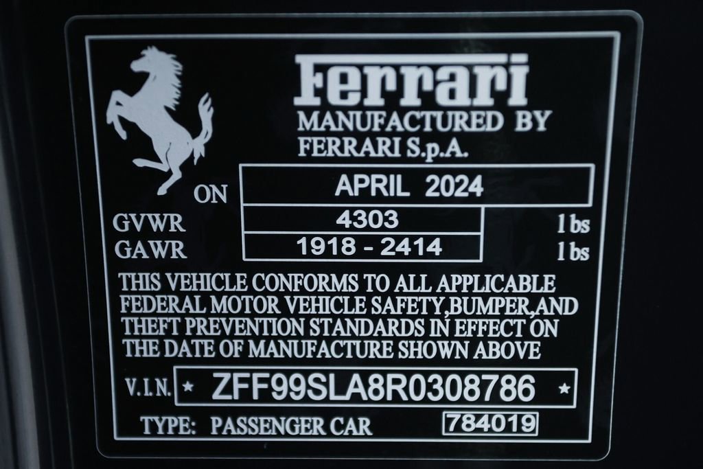 Certified 2024 Ferrari 296 GTB RWD image 41