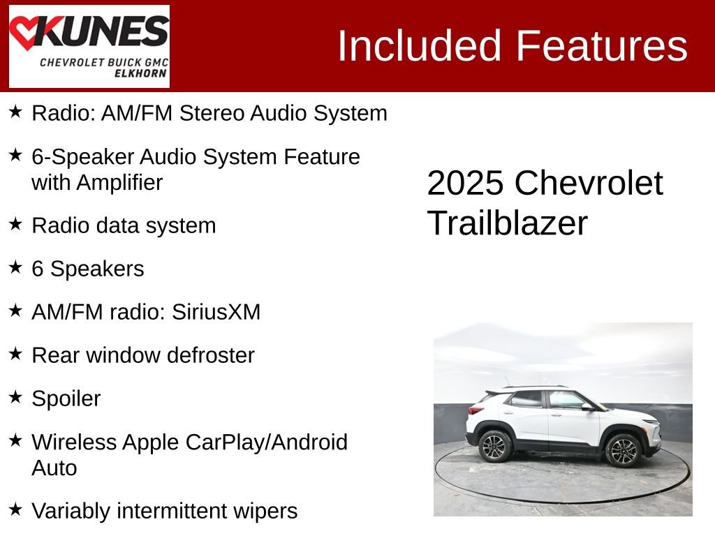Used 2025 Chevrolet TrailBlazer LT w/ Driver Confidence Package image 3