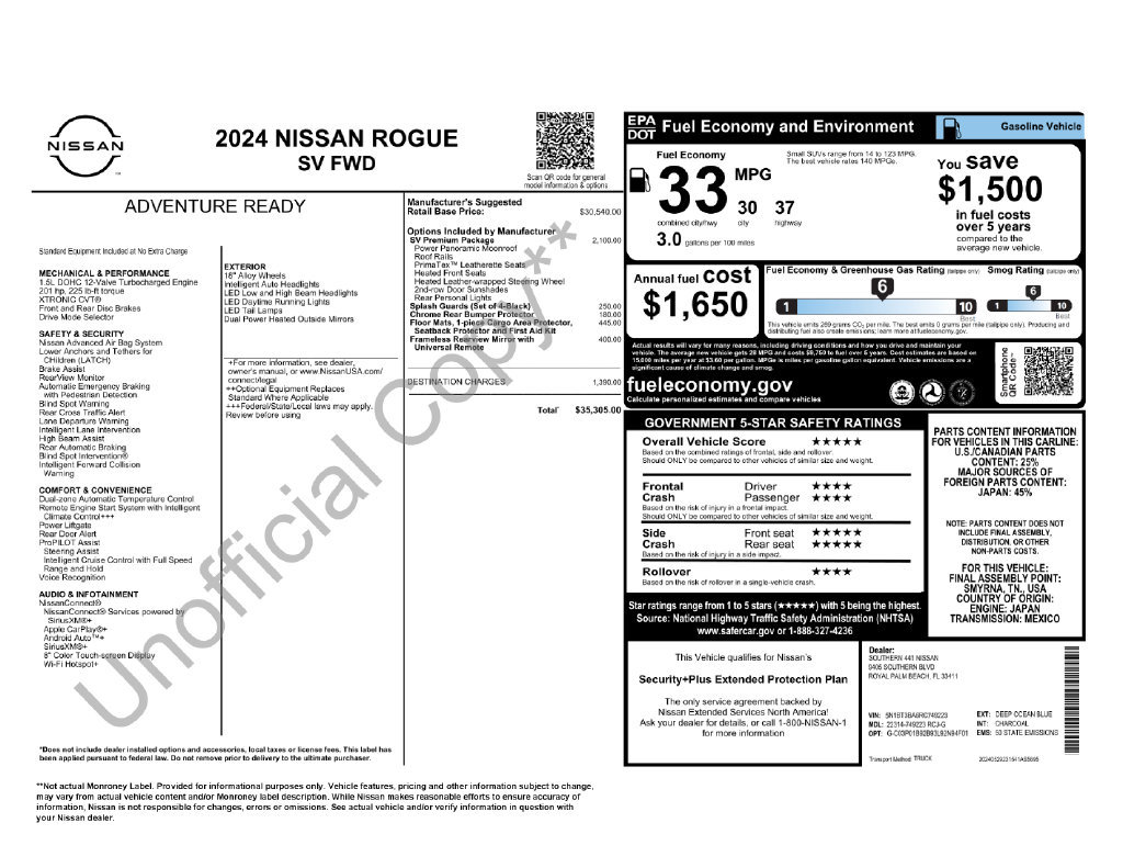 Used 2024 Nissan Rogue SV w/ SV Premium Package FWD image 34